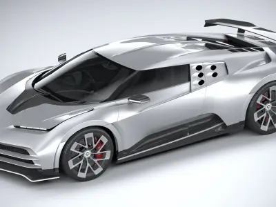 LowPoly Bugatti Centodieci 2020 Low-poly 3D model