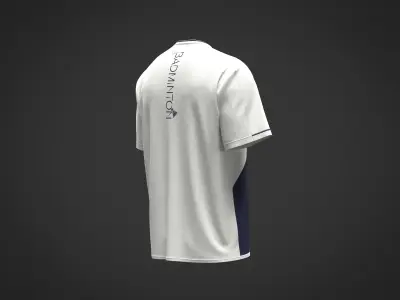 Mens sport Jersey T-shirt with graphic  3D model