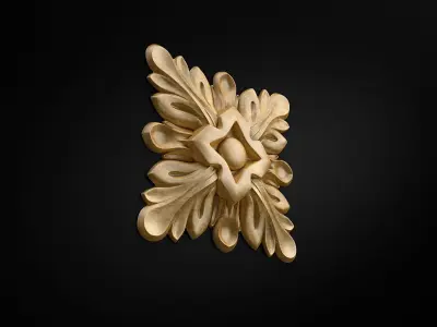 Carved rosette 3D model