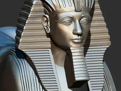 Egyptian Sphinx of Hatshepsut Statue 3d printable model 3D print model