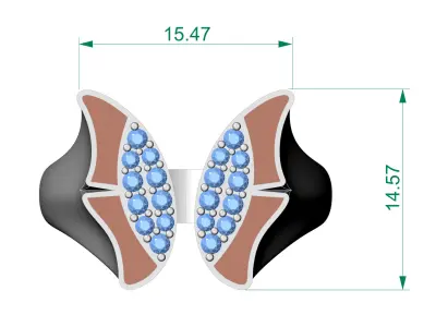 woman ring butterfly 3D print model