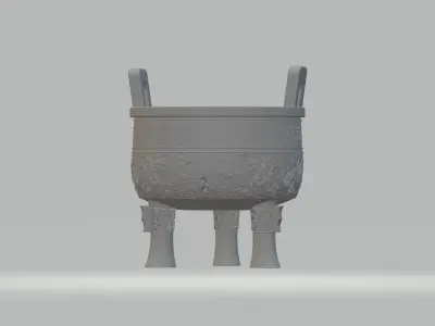 Chinese Ding Furnace Incense 3D print model