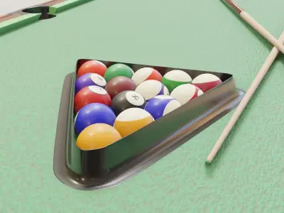 pool table Low-poly 3D model