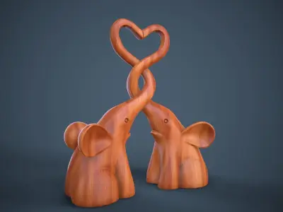 Home Decor Elephant low poly Low-poly 3D model