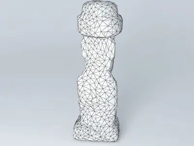 Moai wooden statue Free 3D model