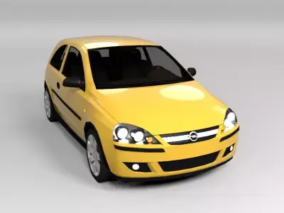 OPEL CORSA C 3D LOWPOLY Low-poly 3D model