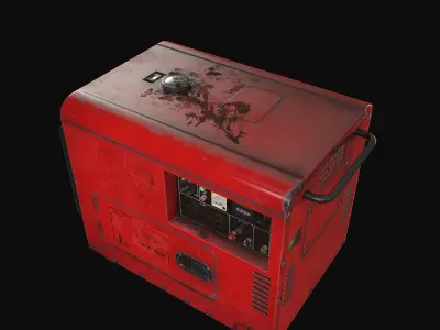 Diesel Generator Low-poly 3D model