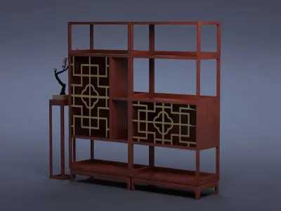 cabinet cabinet wardrobe sofa bed table bookshelve 3D model