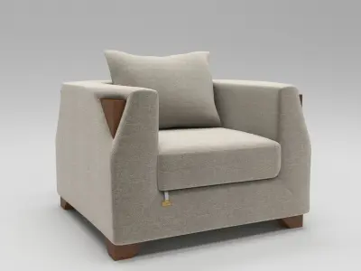 Stylish luxury sofa 3D model