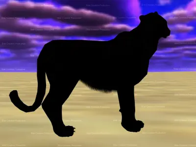 Black Panther Animated 3D model