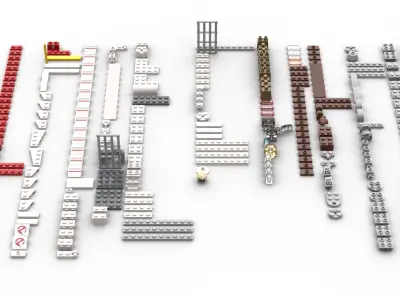 TwindBricks3D - 75828 Ecto-1 and 2 3D print model