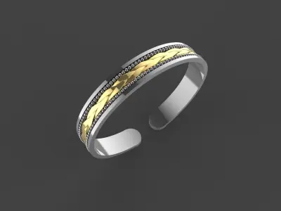 3D Model - Elegant Gold Bracelet 3D print model