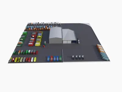 truck showroom Low-poly 3D model