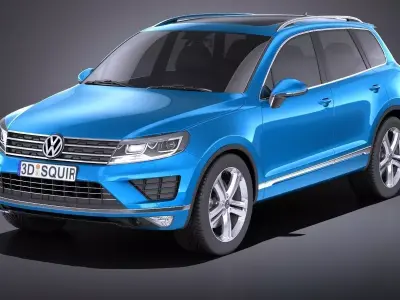 Volkswagen Touareg 2015 VRAY 3D model