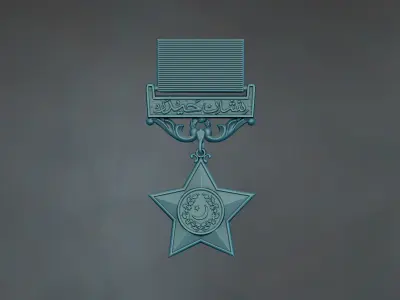 Nishan A Haider military medallion 3D print model