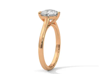 solitaire ring with detail images and 360 render videos 102 3D print model