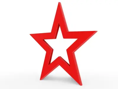 Red Star Low-poly 3D model