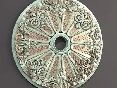 Rosette ornate ceiling medallion 3D print model