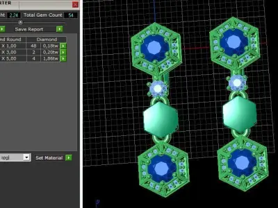 Earrings Luxury set  3D print model