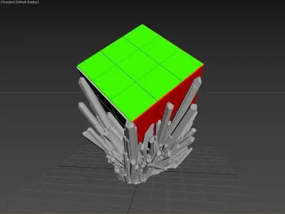 Crystal Rubiks Cube Stand 3D print model