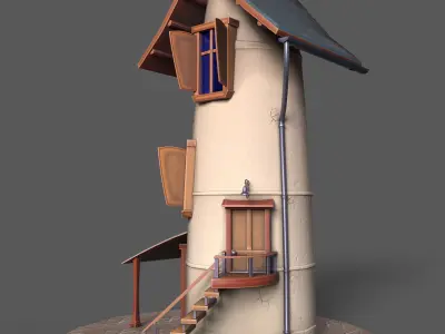 STYLIZED BUILDINGS  VOL3 Low-poly 3D model