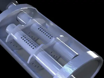 Muffler Cross-Section 3D model 3D model