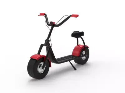 ELECTRIC SCOOTER-RED 3D model