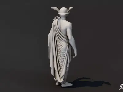Hermes Statue  Low-poly 3D model
