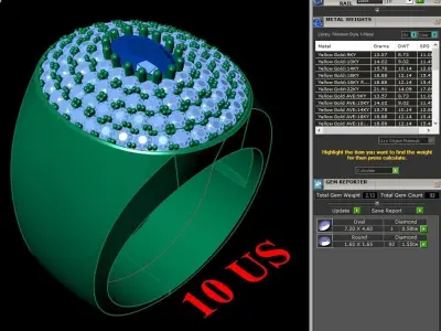Luxury Men Rings Designs 6MR041 3D print model