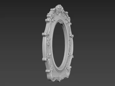 Decorative Mirror and Picture Frame Carving 3D BasRelief Model 3D model
