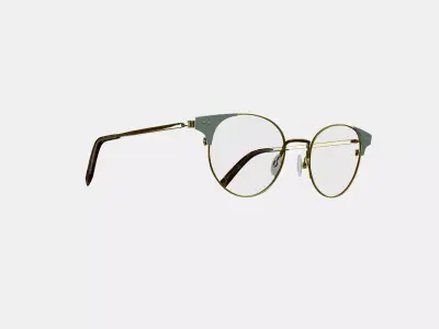 Patel Eyeglasses in Polished Gold with Chantilly 3D model