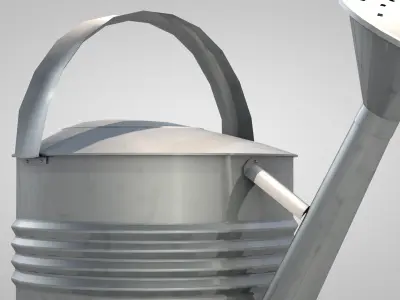 Metal watering can 3D model