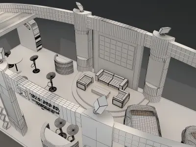 Booth Exhibition Stand a225b 3D model