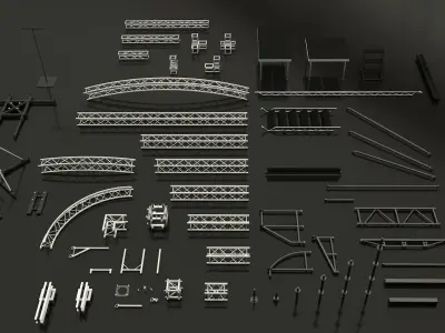 Stage constructions elements 3D model