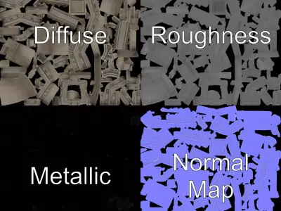 Stone Pyramid Temple model pack Low-poly 3D model