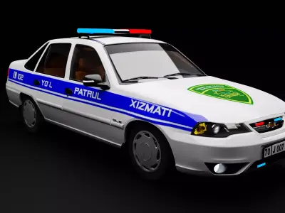 chevrolet nexia 2 police 3D model