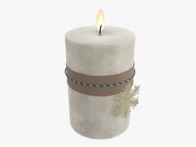 Candle Christmas DIY 03 3D model