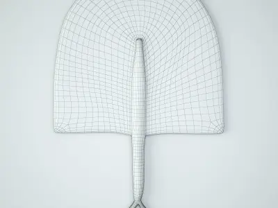 African Handwoven Fan 28 3D model