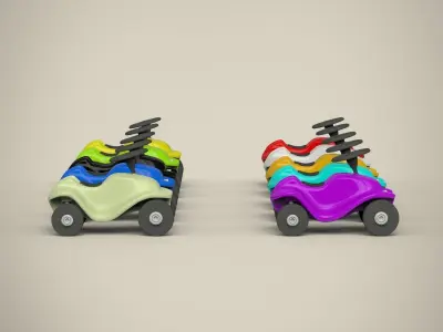 Toy Car Set 3D model