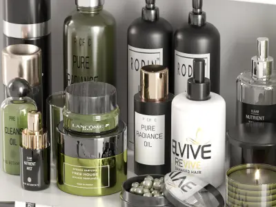 bathroom accessories 10 3D model