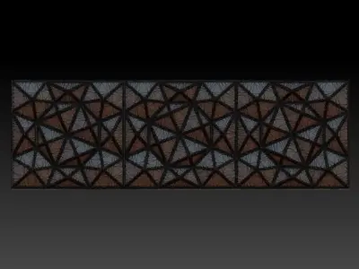 3D WALLPANEL triangular tile 3D model
