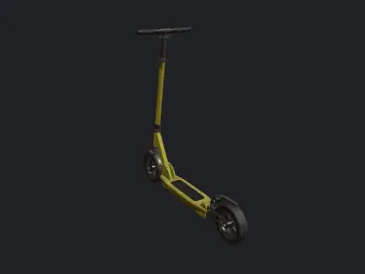 Yellow Scooter - Kick Scooter - Kids Scooter - Small Scooter Low-poly 3D model