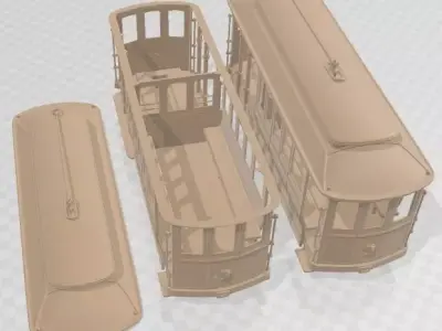 Cable Car - San Francisco Printable 3D print model