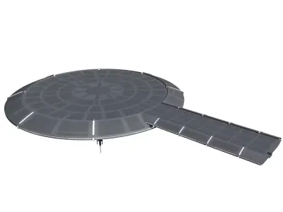 Sci-Fi Landing Platform Low-poly 3D model