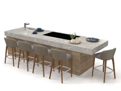 Kitchen Island Countertop 08 3D model