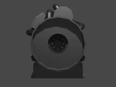 Low Poly Car Engine Low-poly 3D model