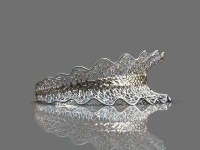 Stylized bracelet 3D print model