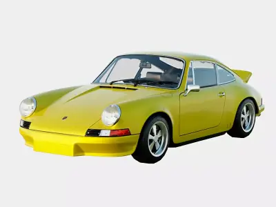 Porsche 911 Carrera RS 2-7 Lightweight 1973 No Livery Low-poly 3D model