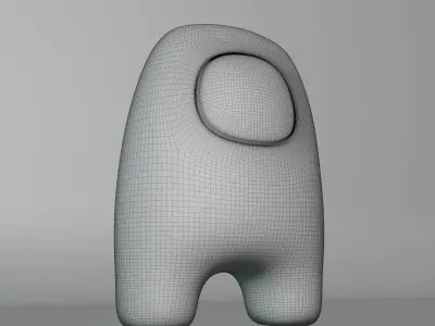 Among Us - Red character Model Free 3D model