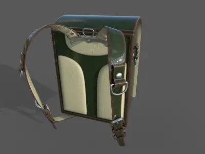 Japanese SchoolBag - Randoseru - Low-poly 3D model